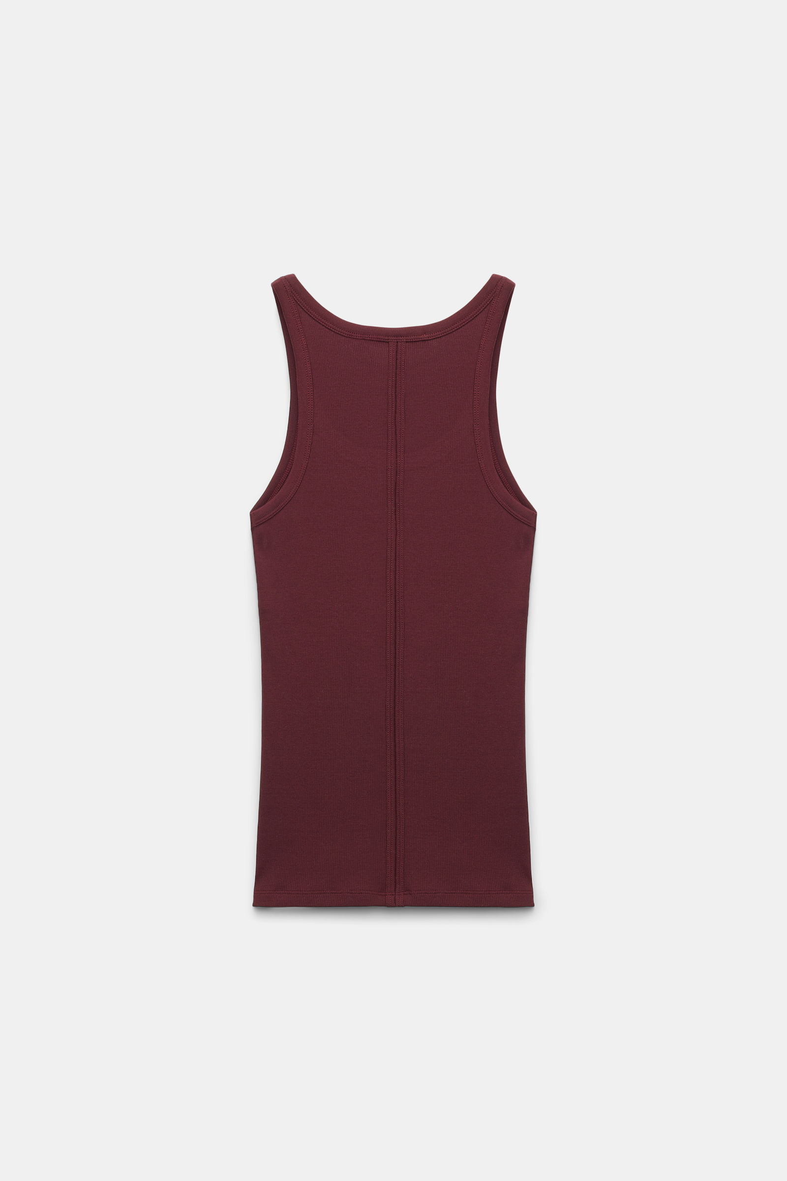 Dorothee Schumacher Geripptes Tanktop mit Embellishment dark burgundy