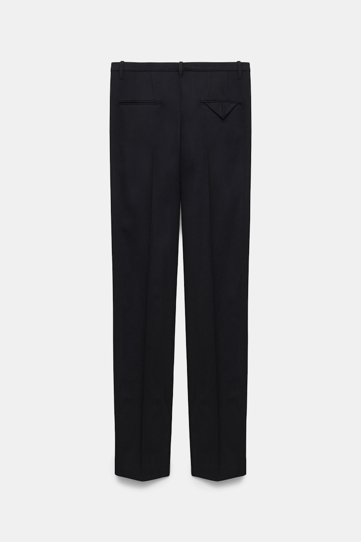 Dorothee Schumacher Stretch wool pants with piping black