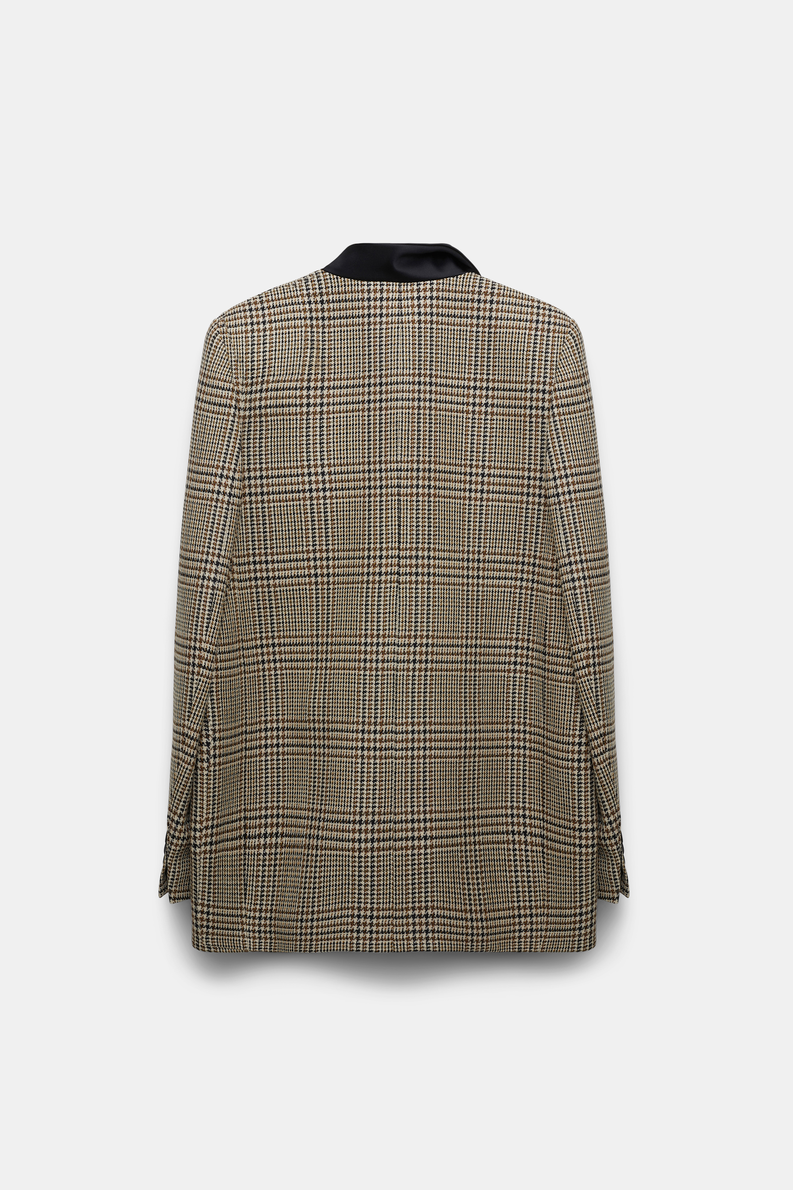 Dorothee Schumacher Glen plaid blazer with asymmetric lapel mixed glencheck