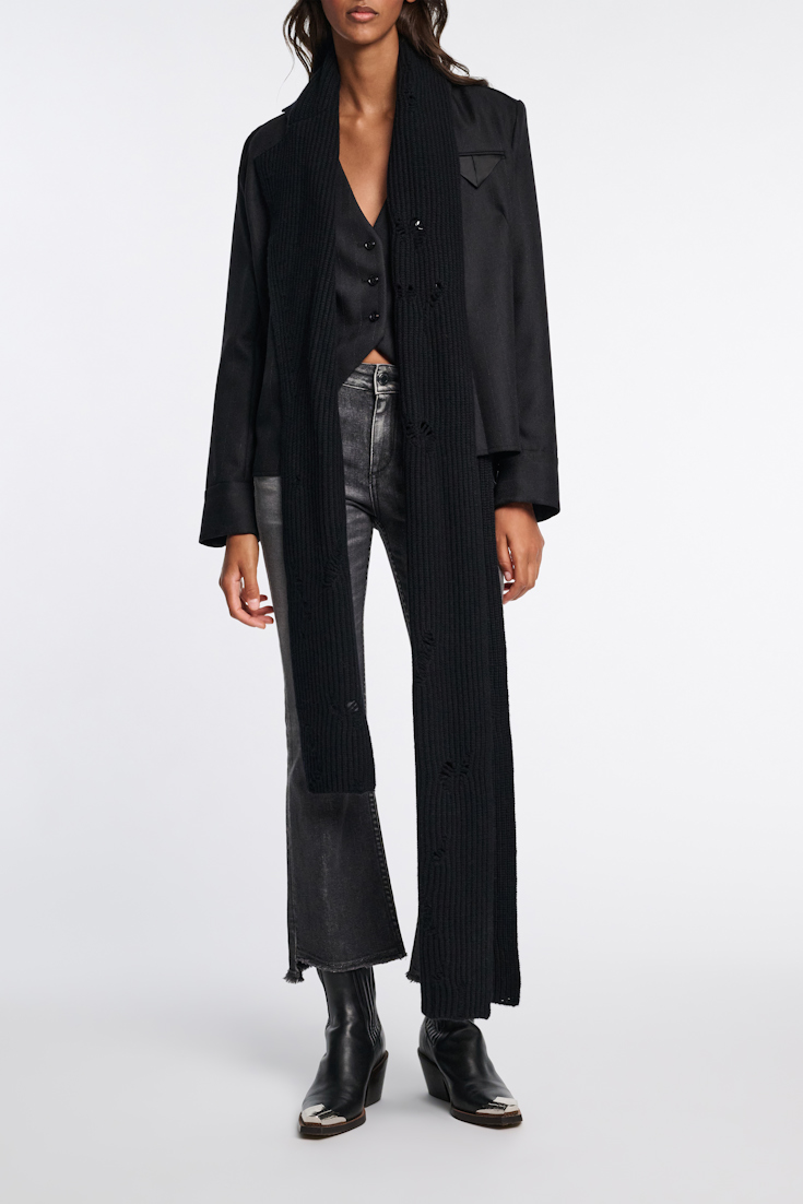 Dorothee Schumacher Tailored pinstriped shirt-jacket black