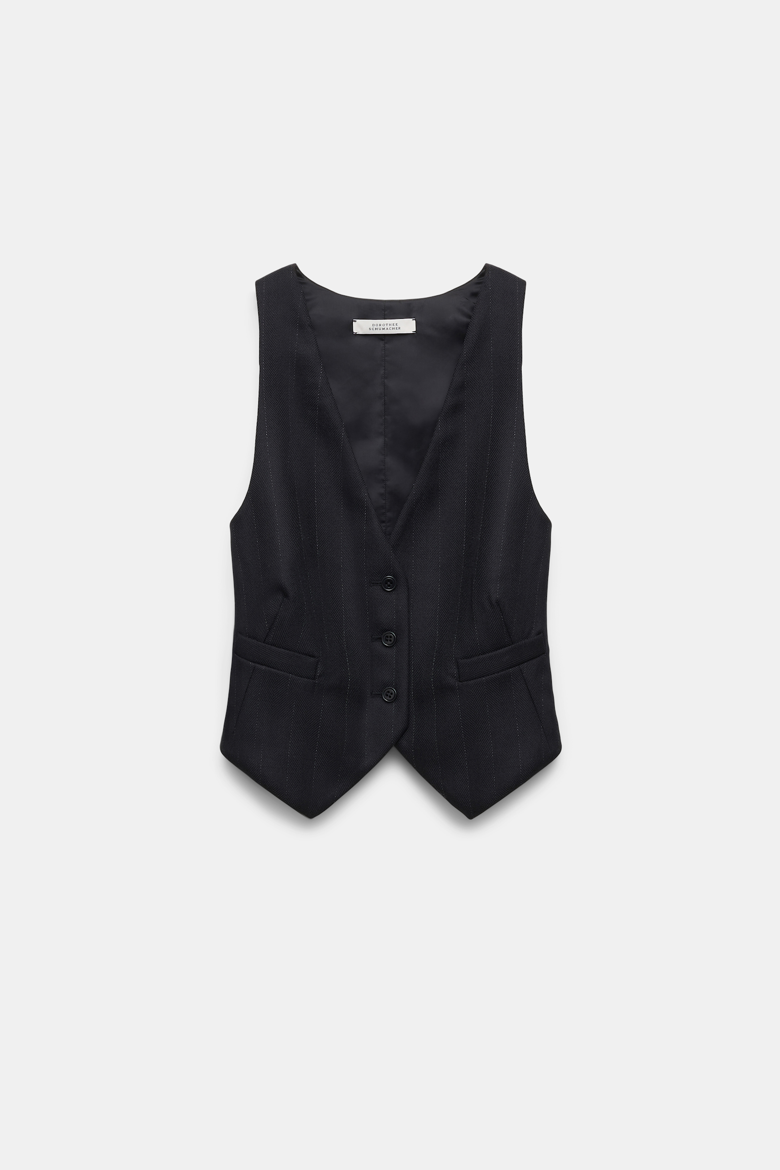 Dorothee Schumacher Pinstriped waistcoat black