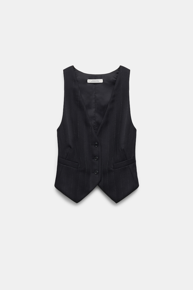 Dorothee Schumacher Pinstriped waistcoat black