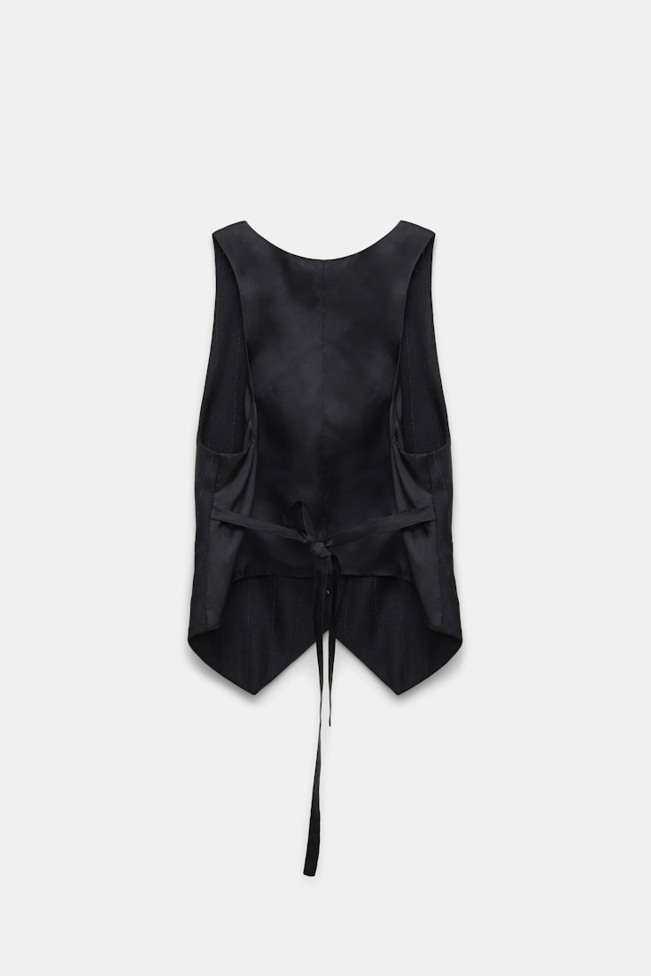 Dorothee Schumacher Pinstriped waistcoat black