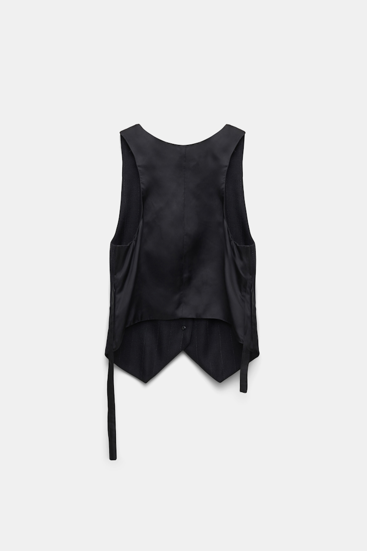 Dorothee Schumacher Pinstriped waistcoat black