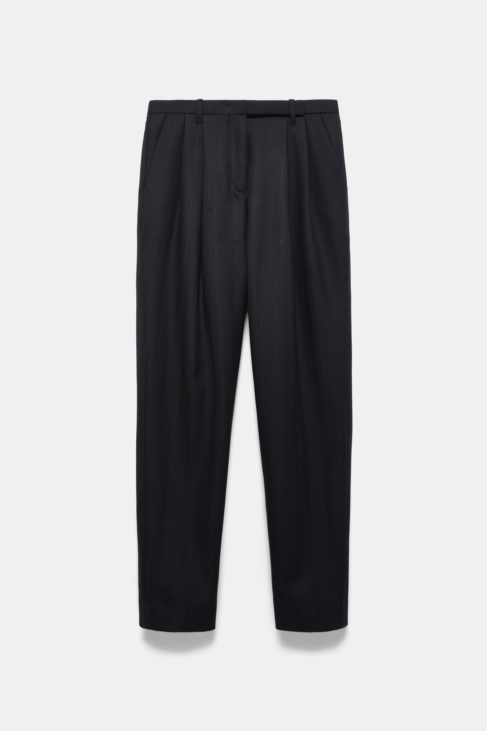 Dorothee Schumacher Pleated pinstriped pants black