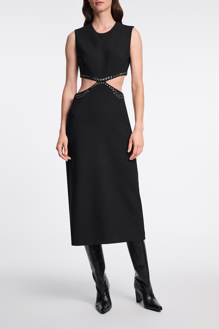 Dorothee Schumacher Kleid mit Cut-Outs und Embellishment deep black