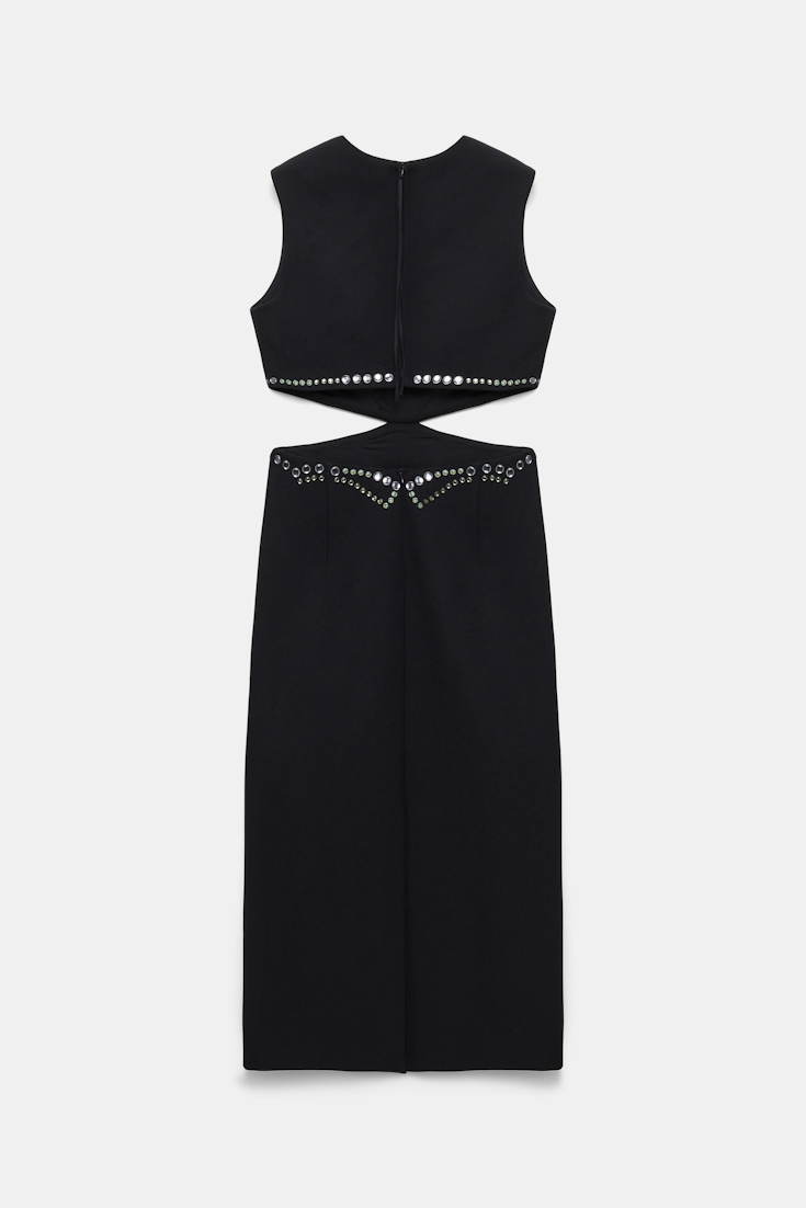 Dorothee Schumacher Embellished dress with cutout waist black