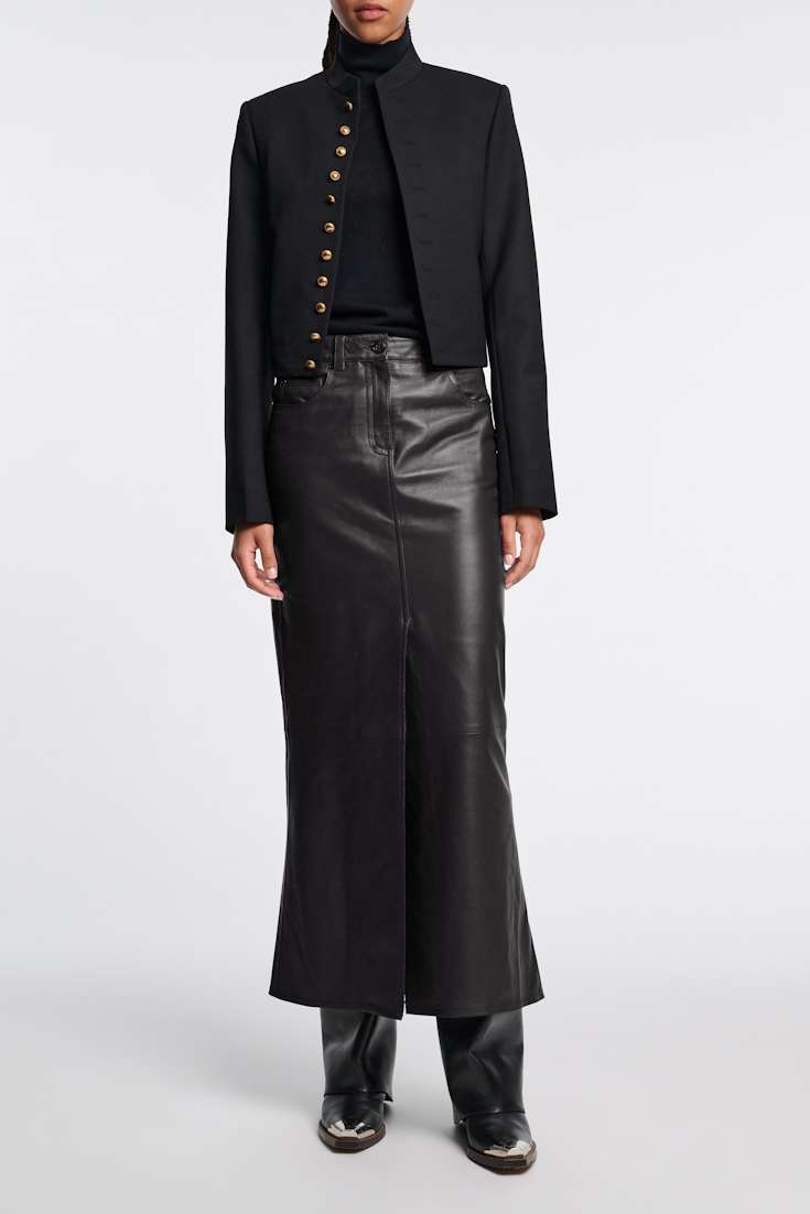 Dorothee Schumacher Leather skirt black