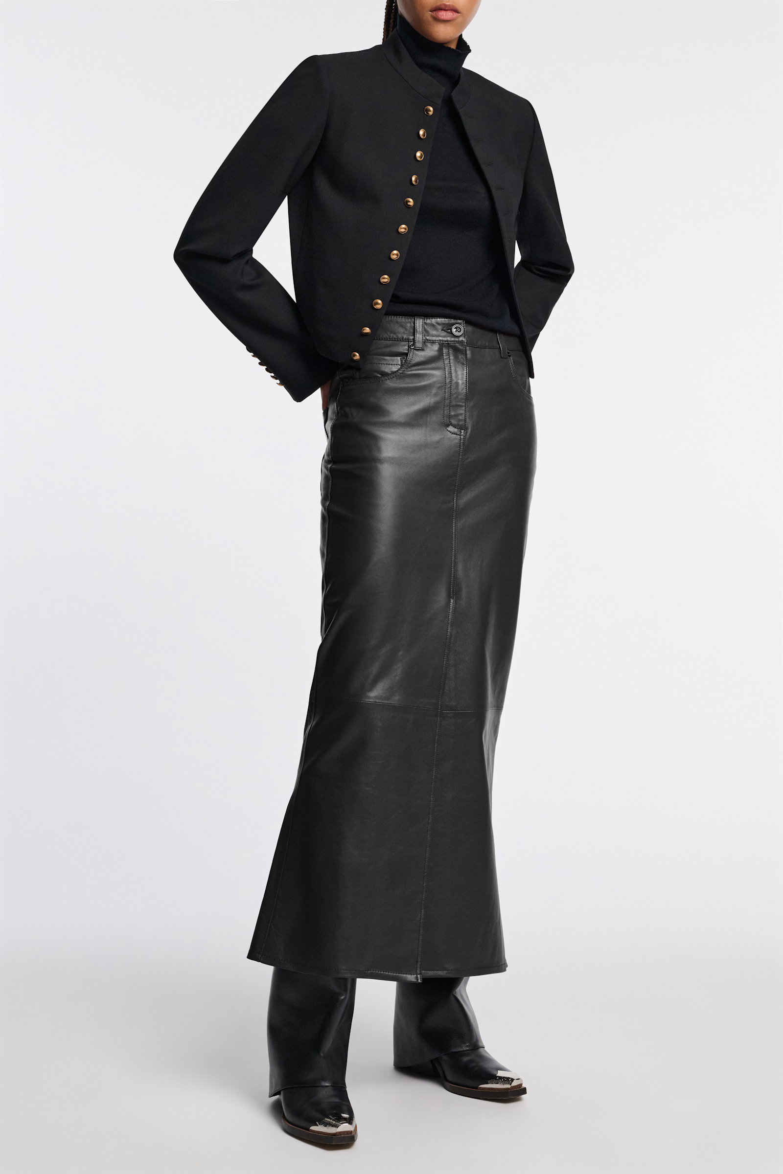 Dorothee Schumacher Leather skirt black