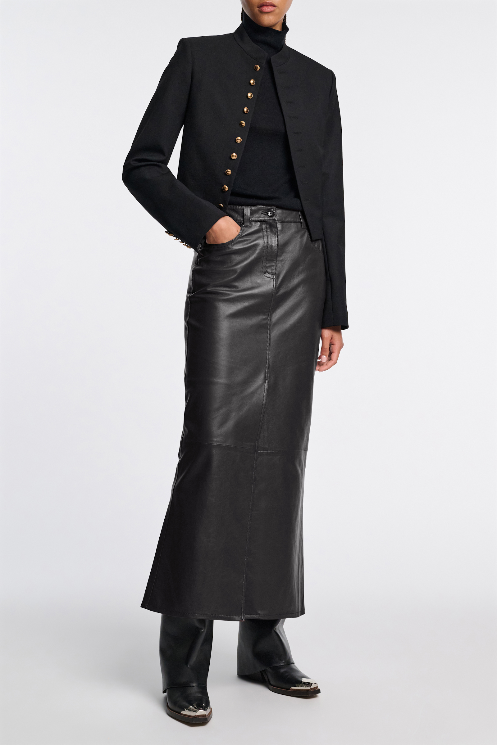 Dorothee Schumacher Leather skirt black