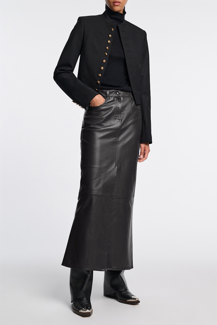 Dorothee Schumacher Leather skirt black