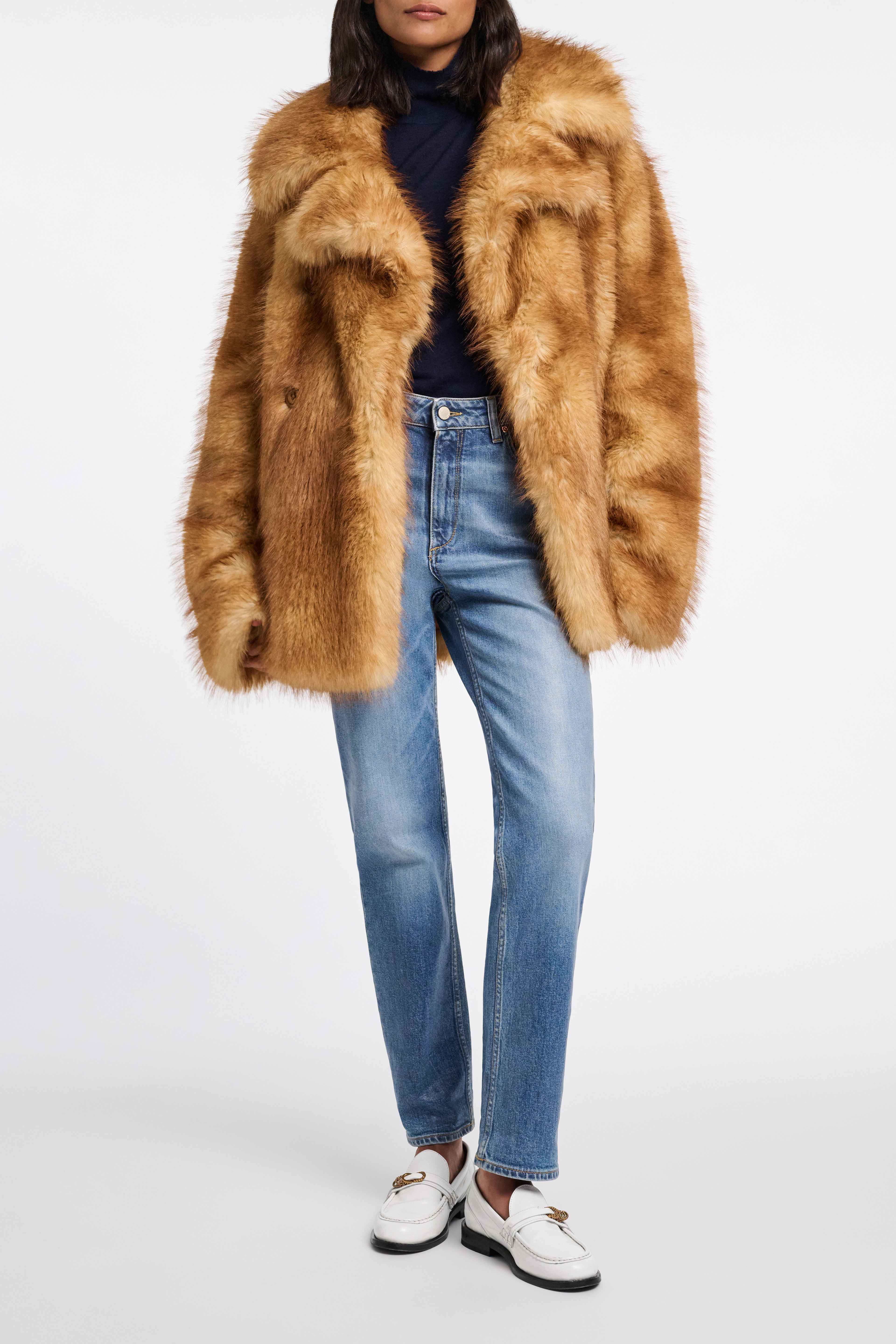 Fur oversized coat best sale