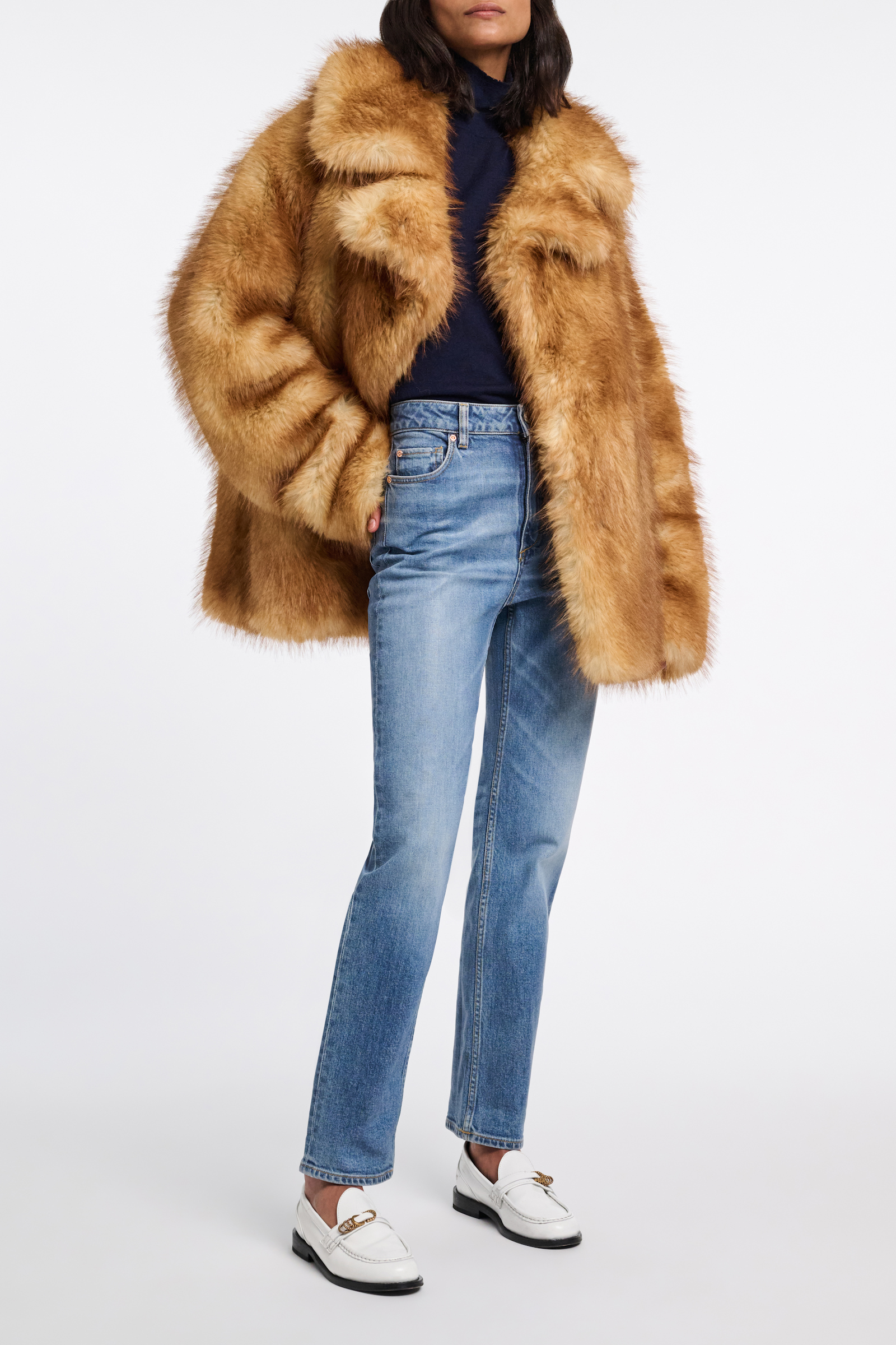 Dorothee Schumacher Oversized Faux Fur Jacket fox