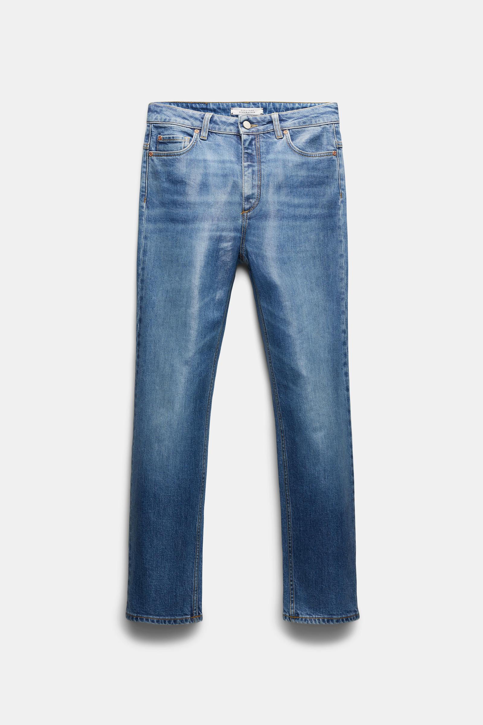 Dorothee Schumacher Jeans mit geradem Bein und under-glass Effekt cozy blue