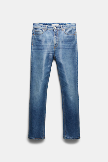 Dorothee Schumacher Straight leg jeans with under-glass effect cozy blue