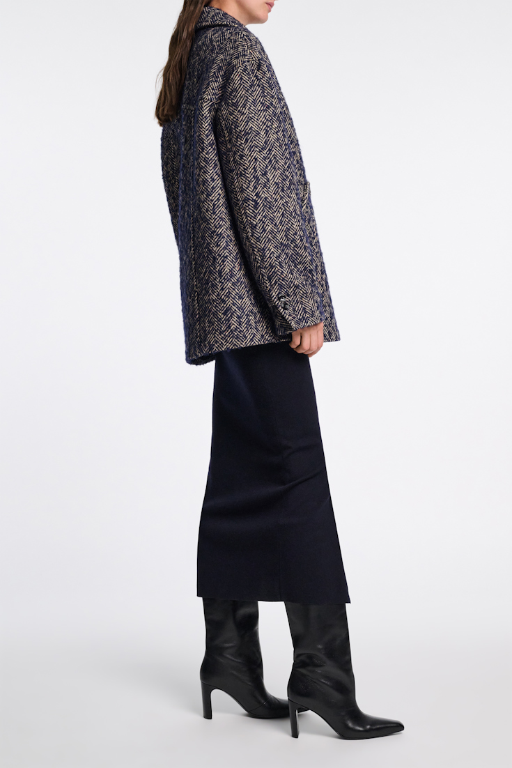 Dorothee Schumacher Slightly oversized herringbone jacket blue mix