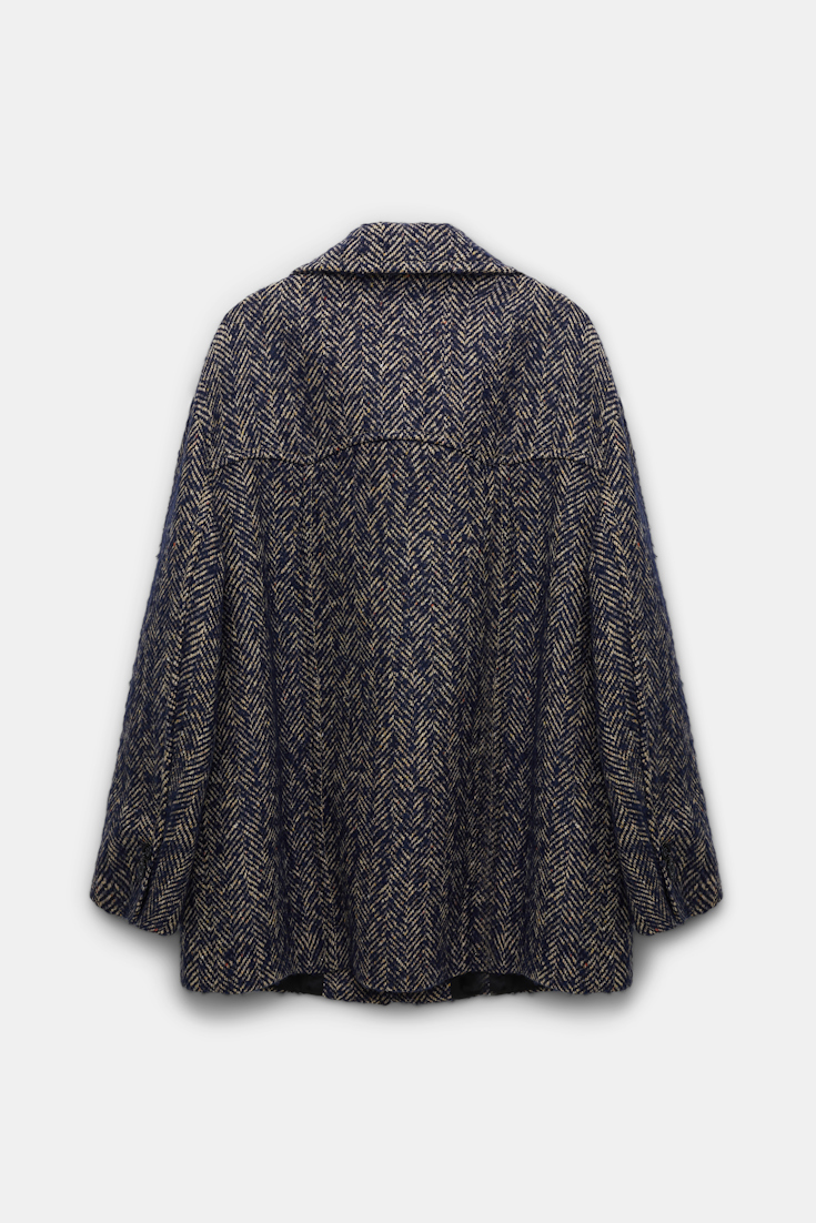 Dorothee Schumacher Slightly oversized herringbone jacket blue mix