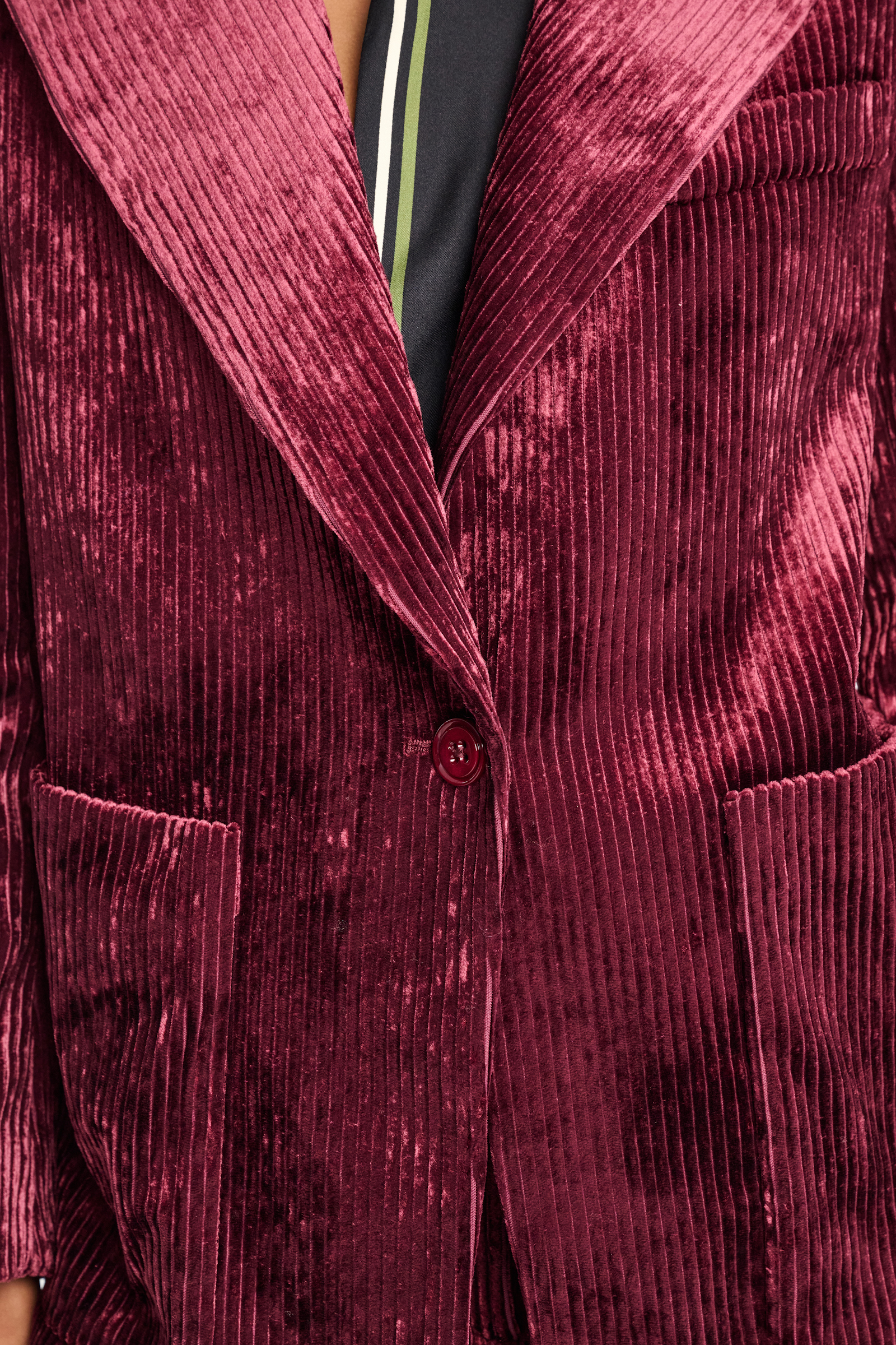 Dorothee Schumacher Corduroy blazer dark burgundy