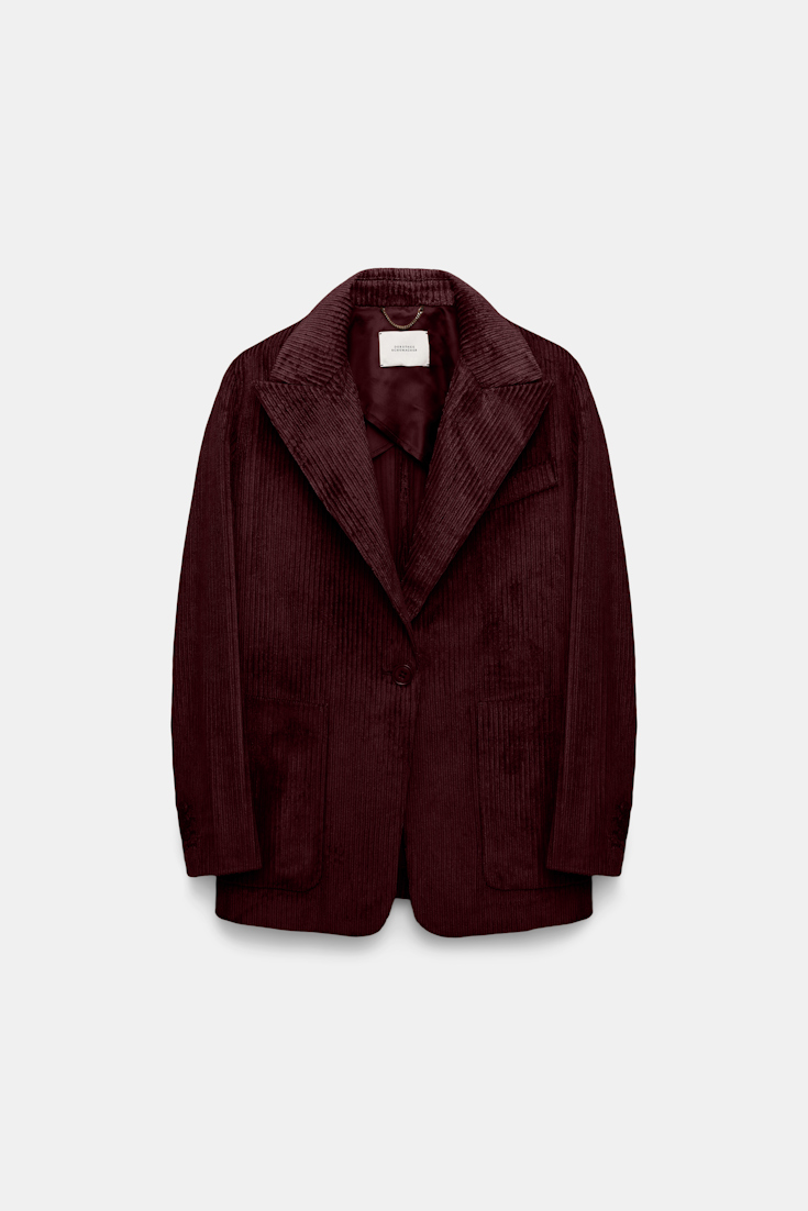 Dorothee Schumacher Corduroy blazer dark burgundy