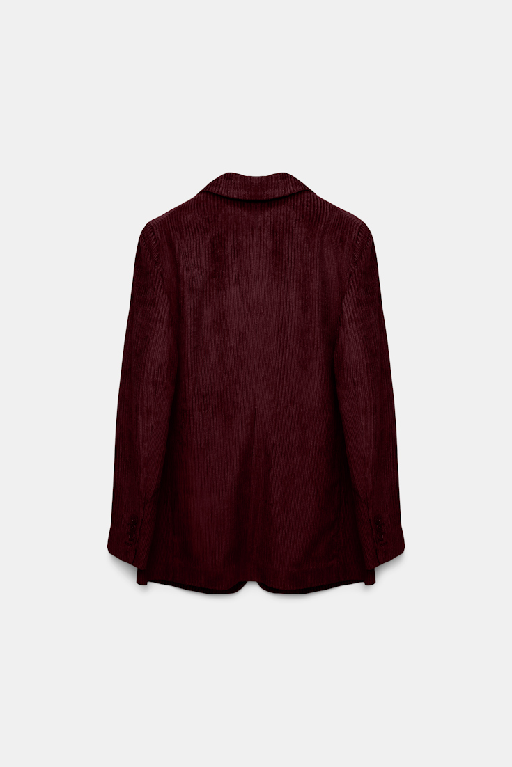 Dorothee Schumacher Blazer aus softem Cord dark burgundy