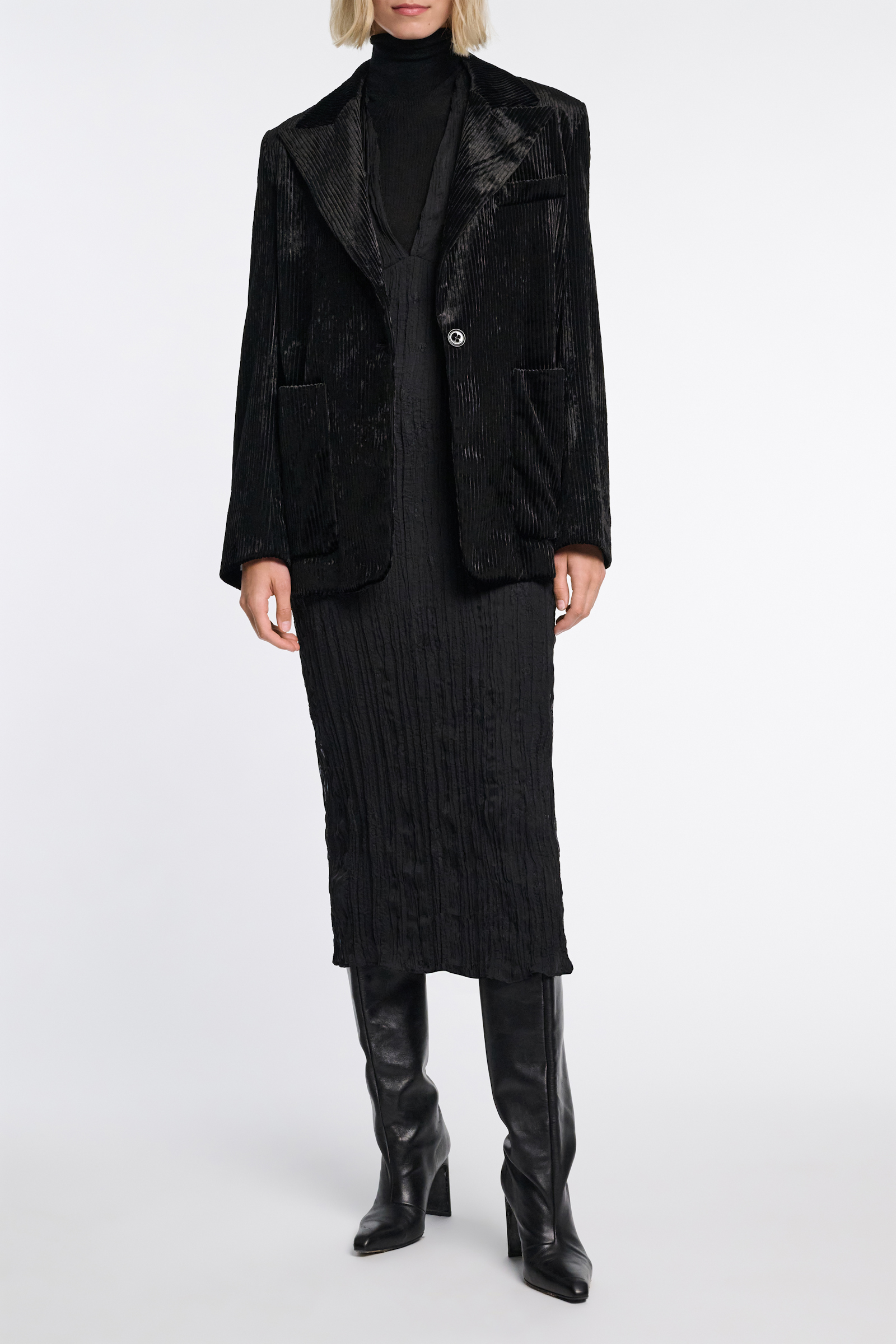 Dorothee Schumacher Blazer aus softem Cord deep black