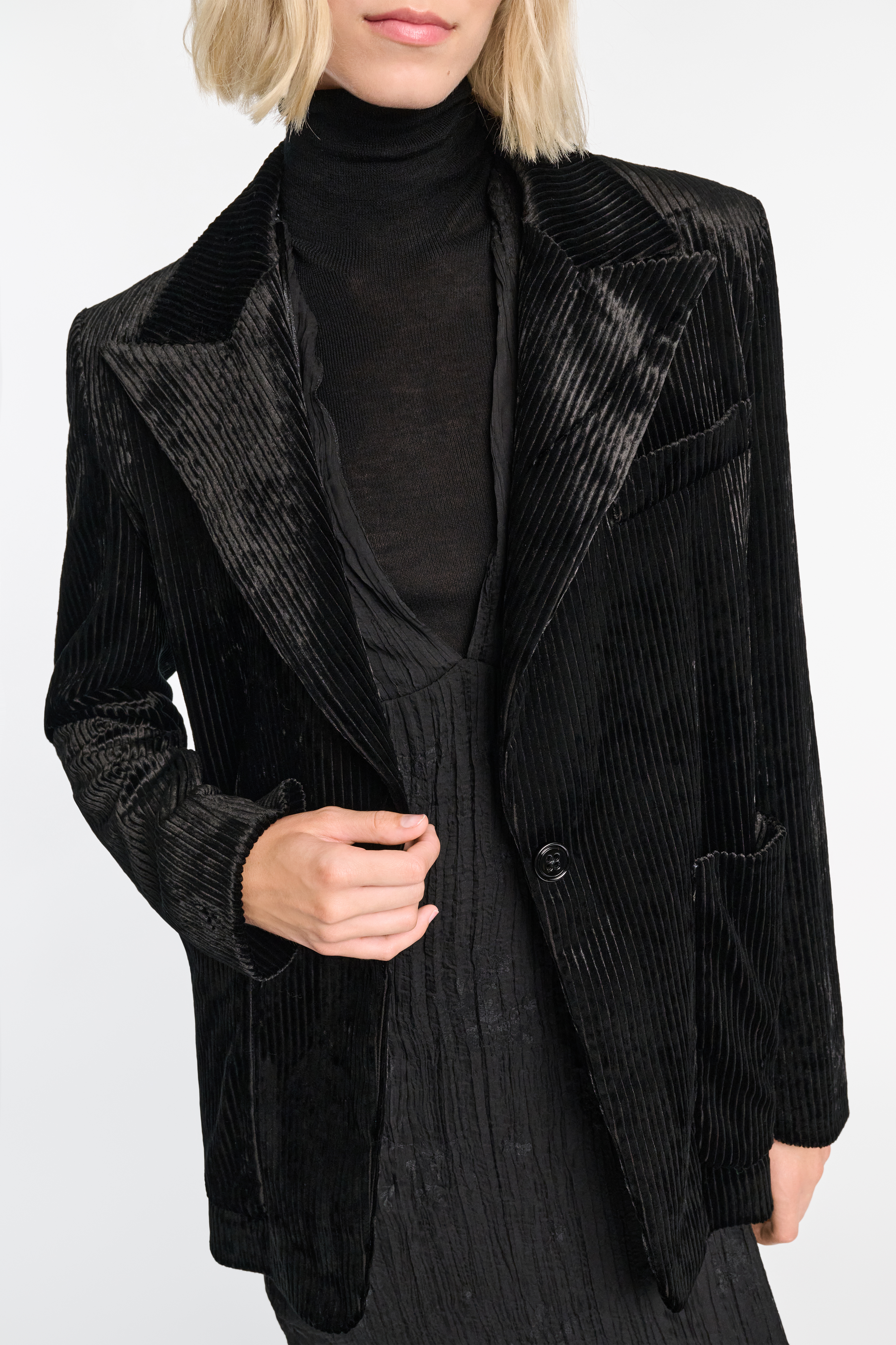 Black cord blazer womens hotsell