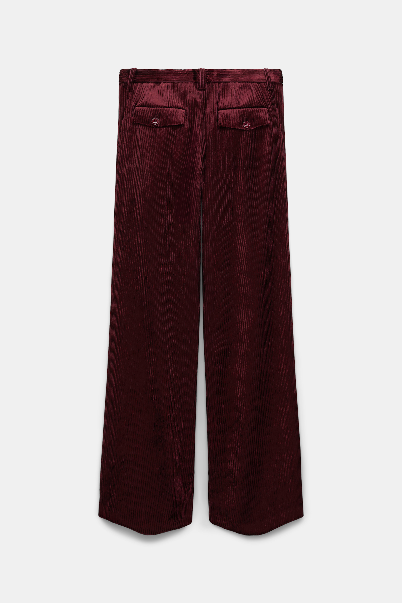 Dorothee Schumacher Wide leg pleated corduroy trousers dark burgundy