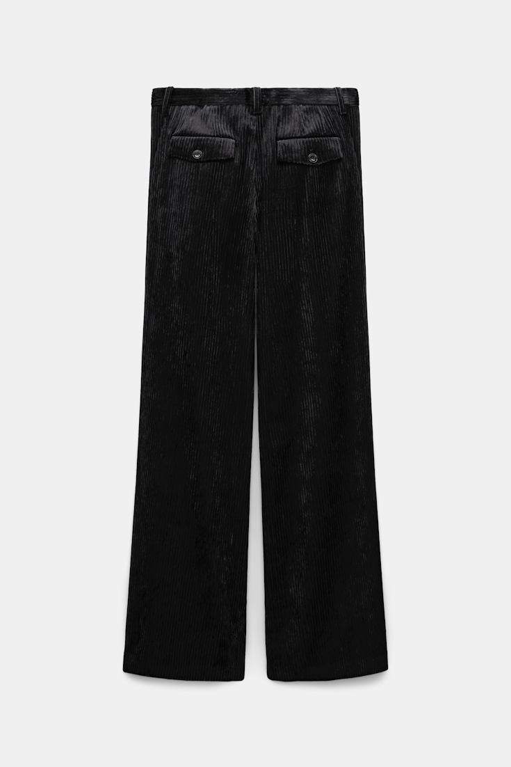 Dorothee Schumacher Wide leg pleated corduroy trousers black