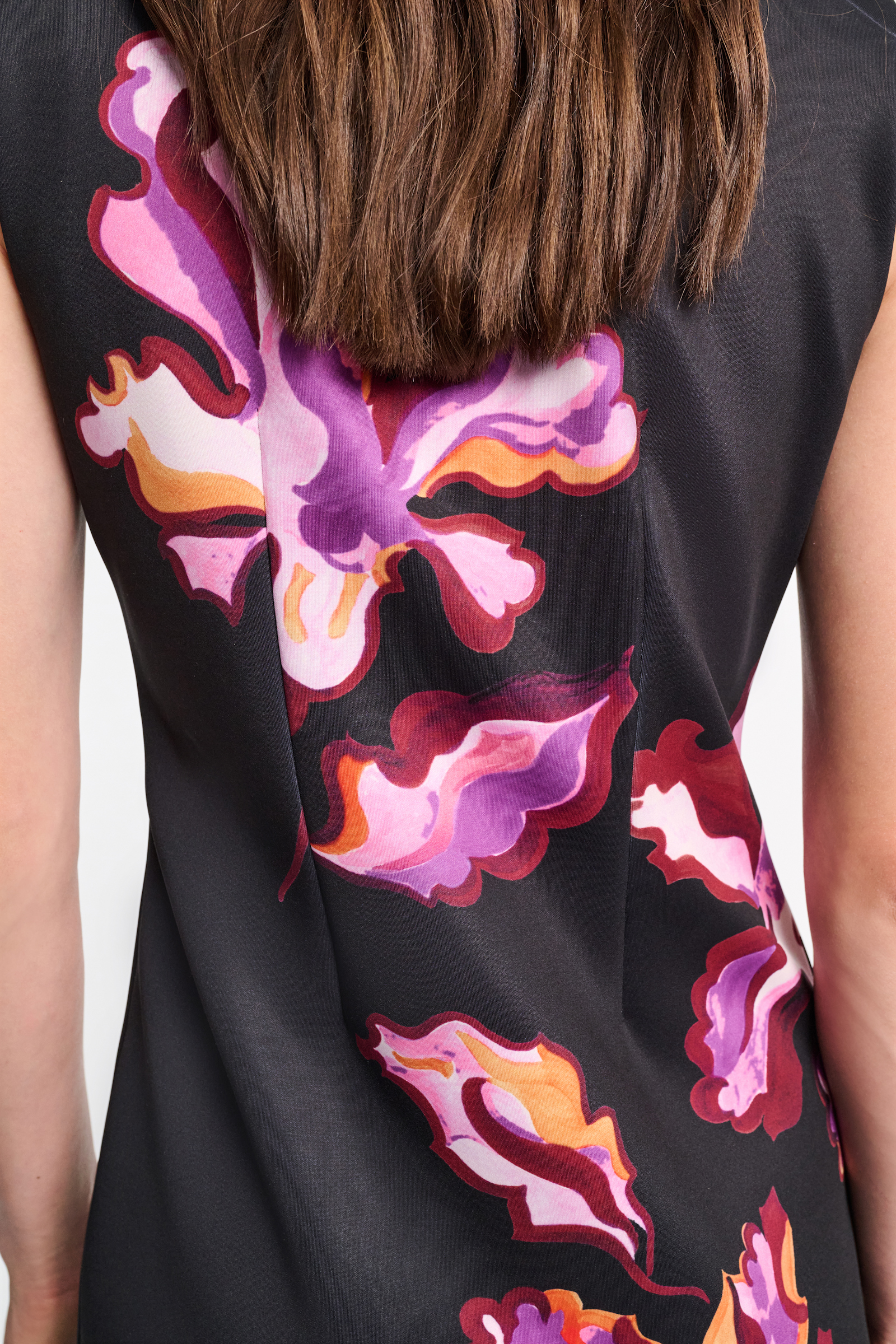 Dorothee Schumacher Bedrucktes Kleid aus Neopren flame flower black/purple