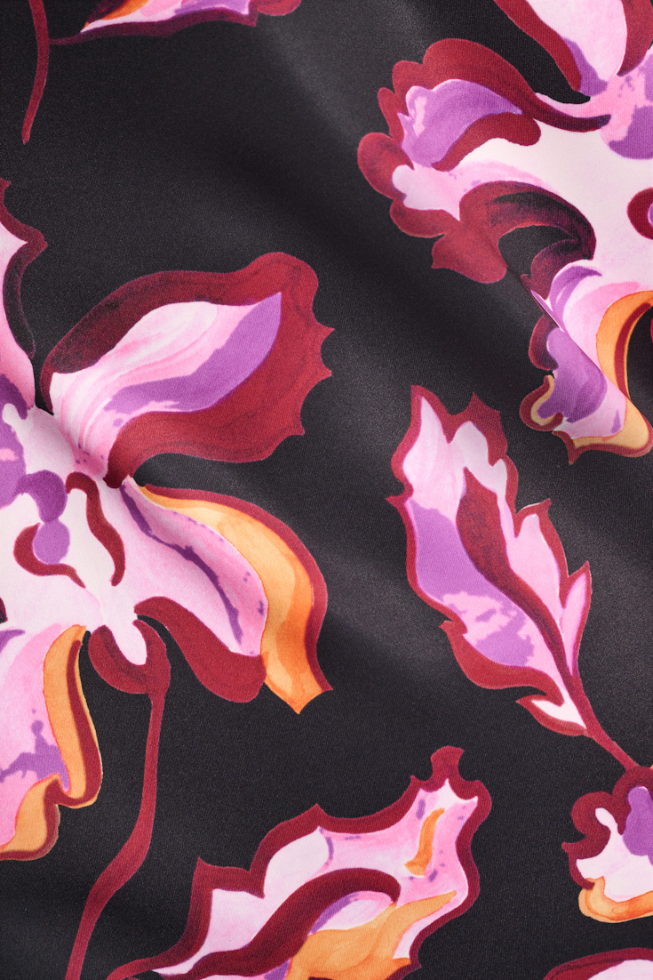 Dorothee Schumacher Bedruckter Bleistiftrock aus Neopren flame flower black/purple