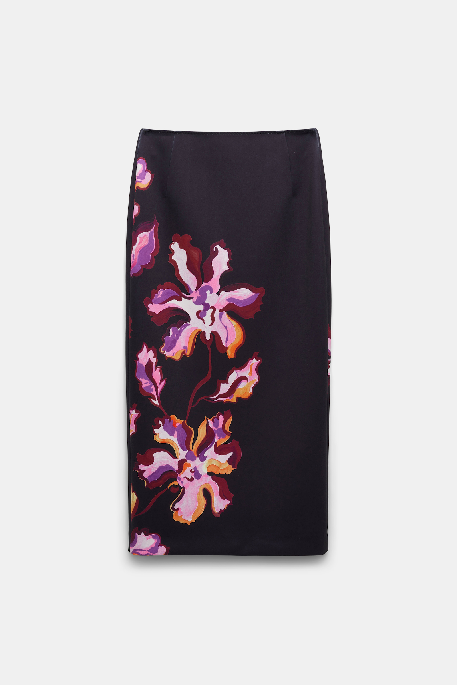 Dorothee Schumacher Bedruckter Bleistiftrock aus Neopren flame flower black/purple