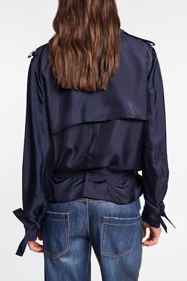 Dorothee Schumacher Trench coat-style shirt-jacket blue night