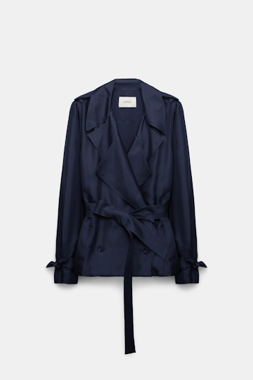 Dorothee Schumacher Trench coat-style shirt-jacket blue night