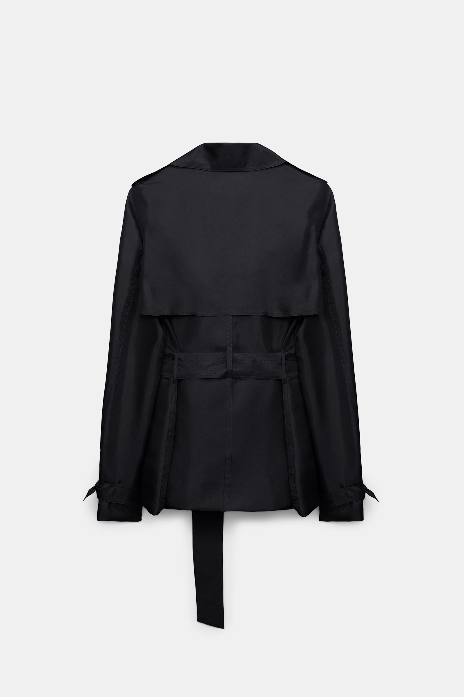 Dorothee Schumacher Bluse im Trenchcoat-Style aus Seidentwill deep black