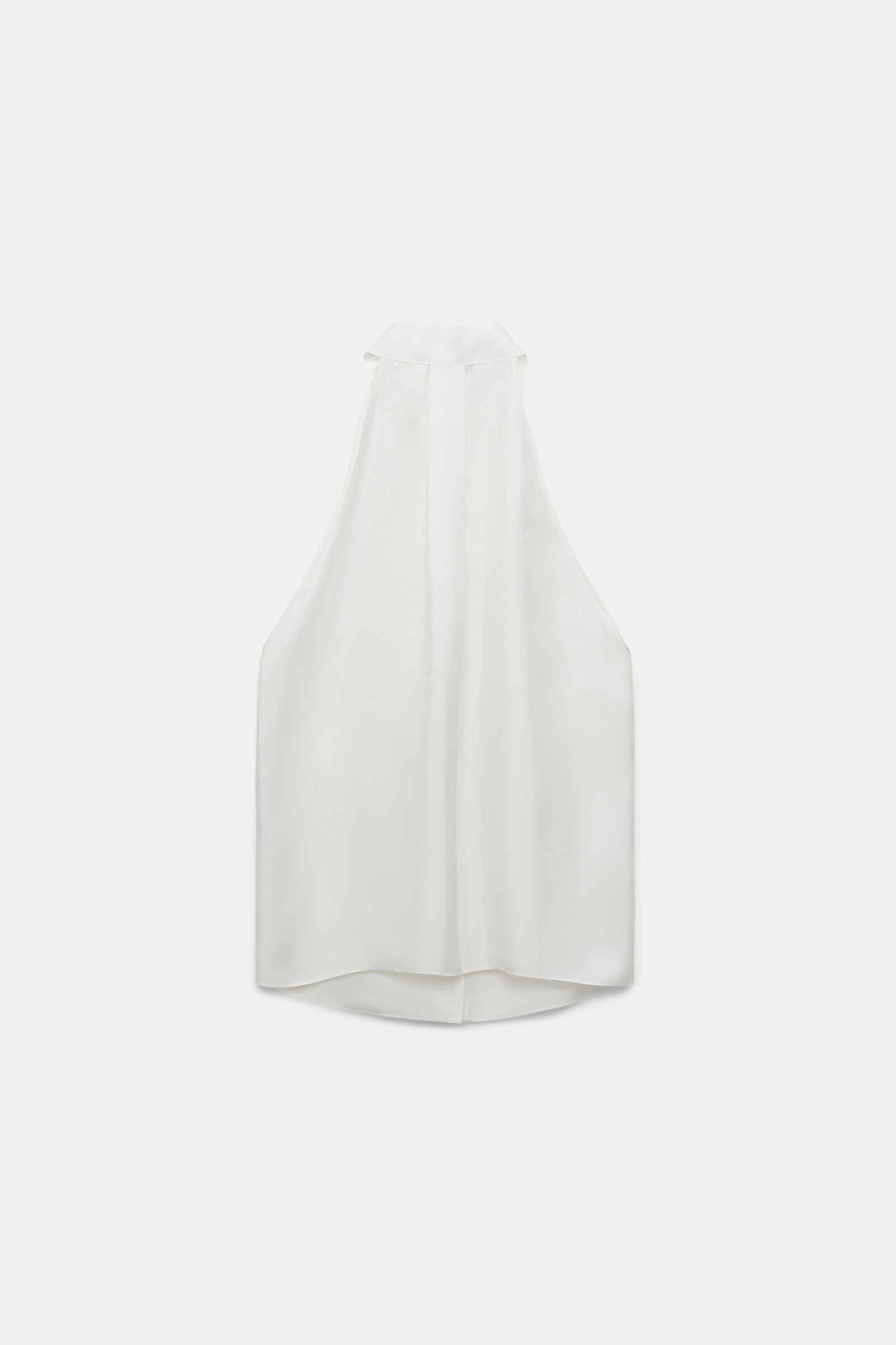 Dorothee Schumacher Tank top with sporty shoulders in printed silk twill camelia white