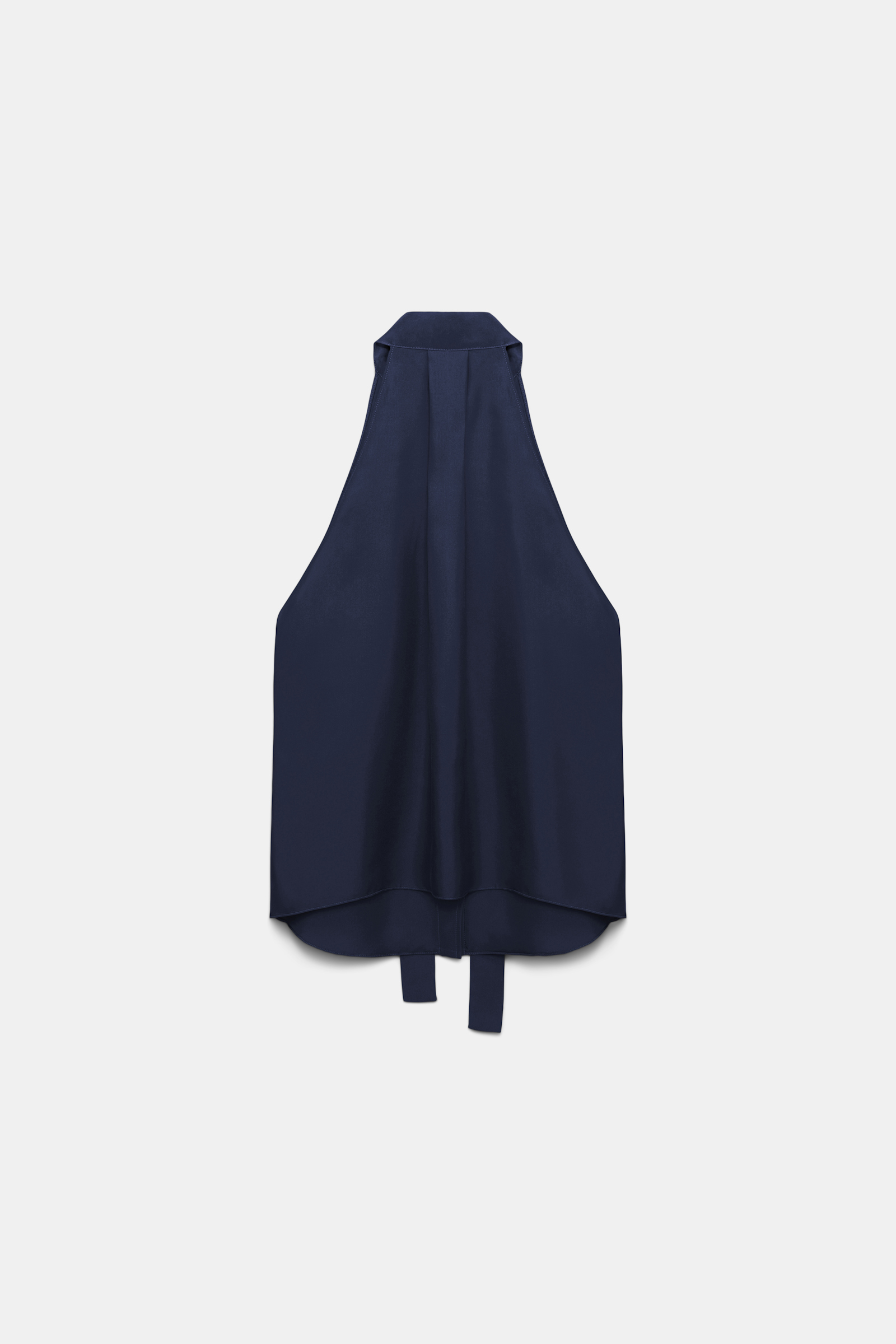 Dorothee Schumacher Tank top with sporty shoulders in printed silk twill blue night