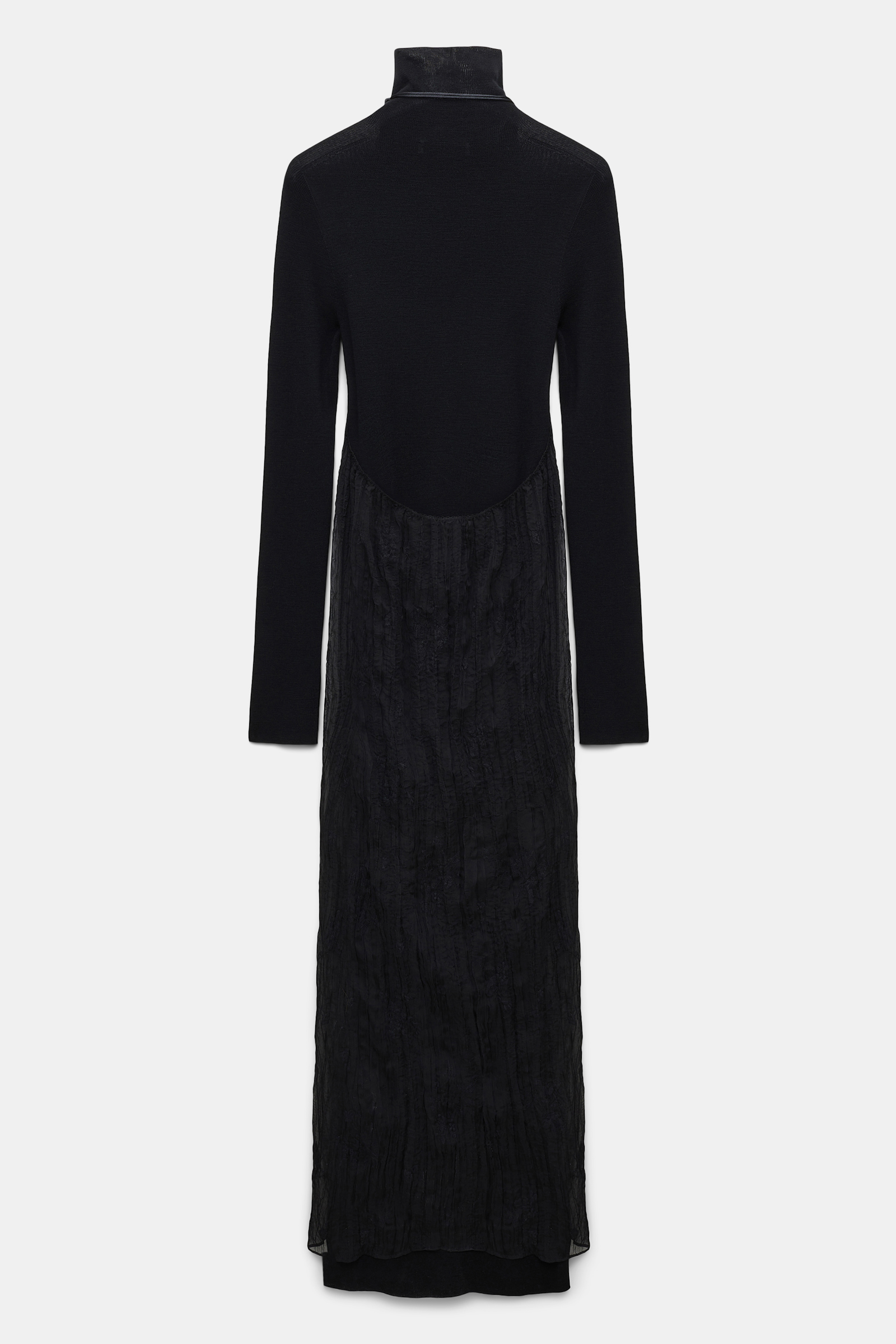 Dorothee Schumacher Halter dress in embroidered crinkle chiffon black