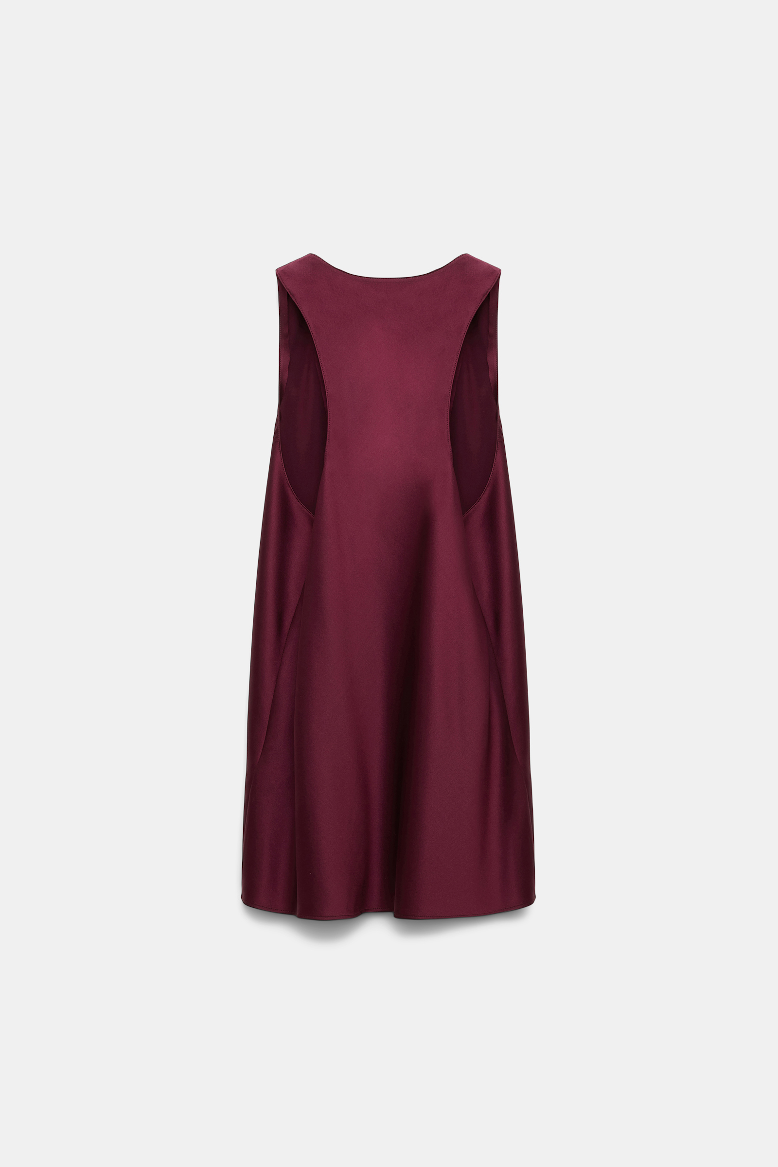 Dorothee Schumacher Tanktop aus Seidensatin mit tiefem Rundhalsausschnitt burgundy