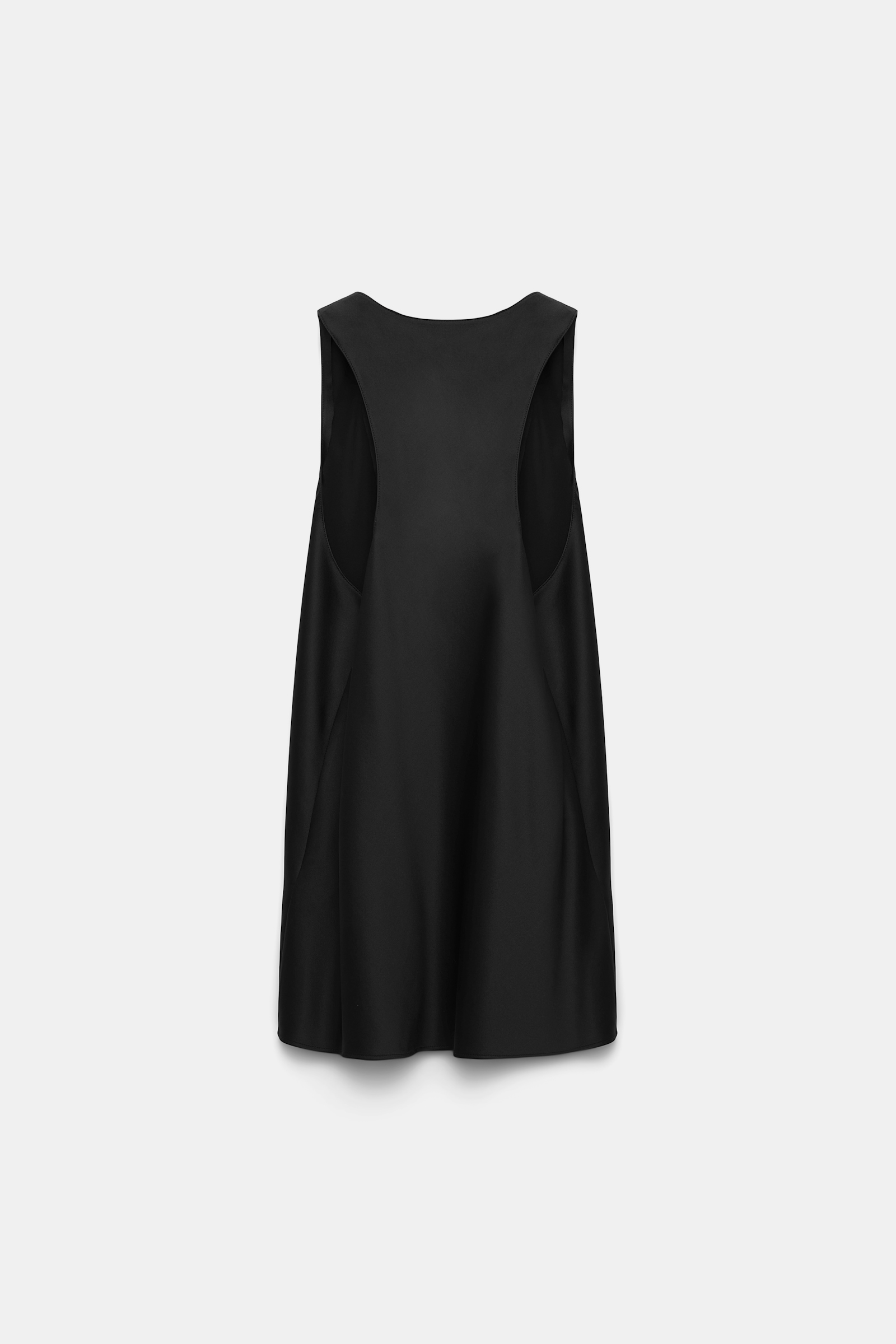 Dorothee Schumacher Tanktop aus Seidensatin mit tiefem Rundhalsausschnitt deep black