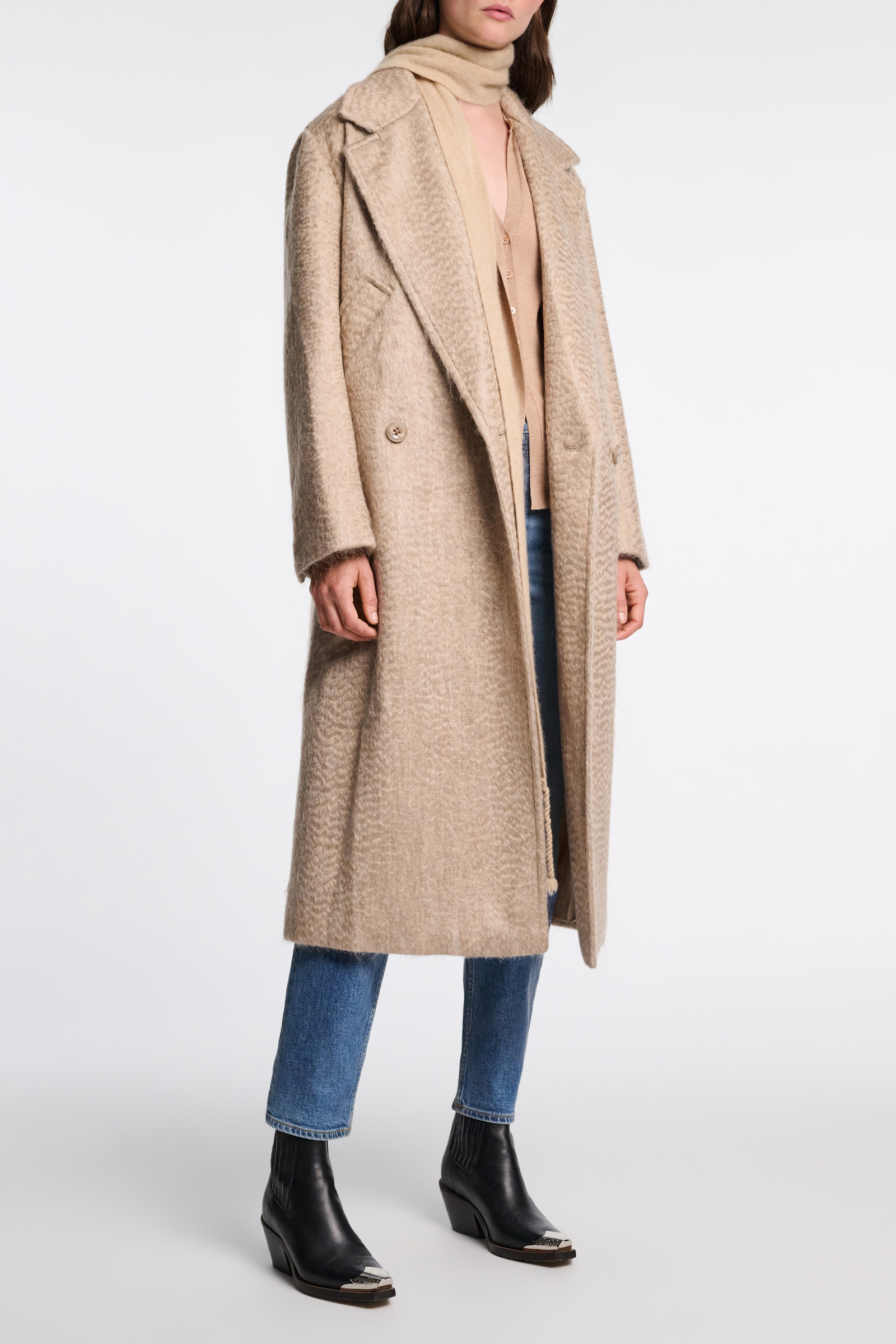 Dorothee Schumacher Classic wool-mohair coat dark sand