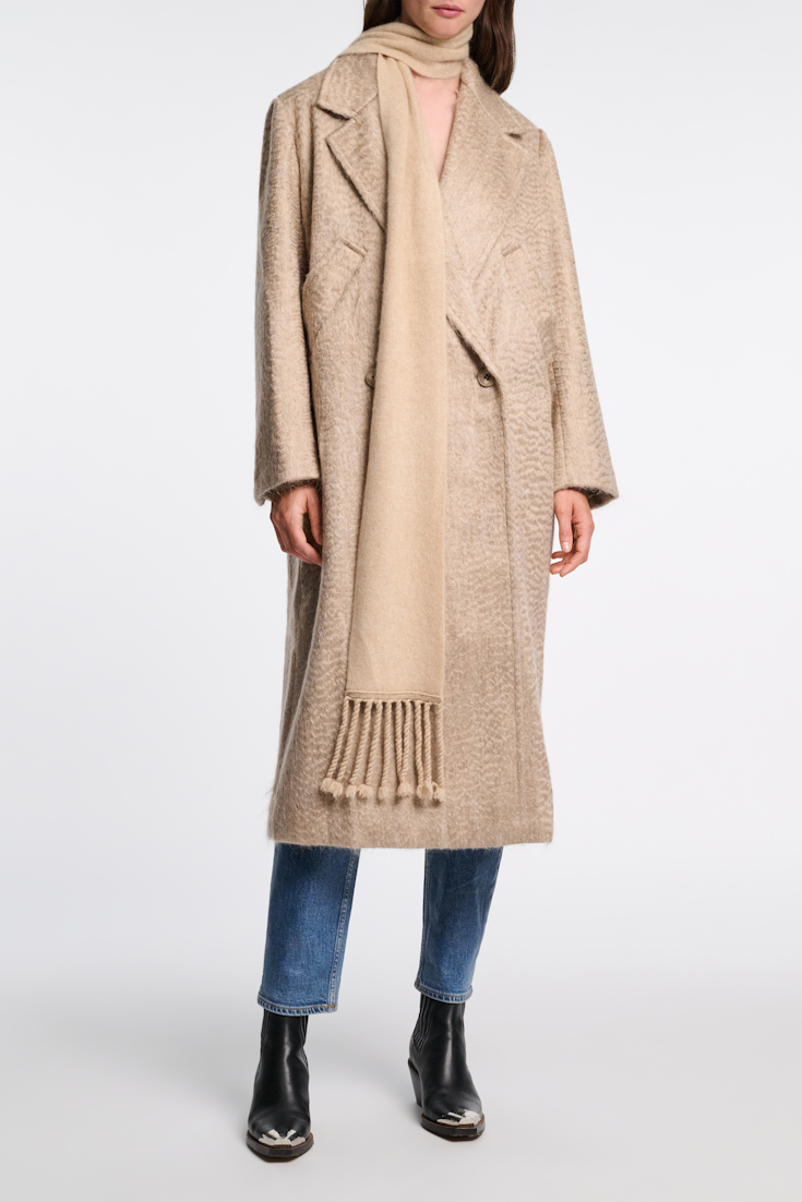 Dorothee Schumacher Classic wool-mohair coat dark sand