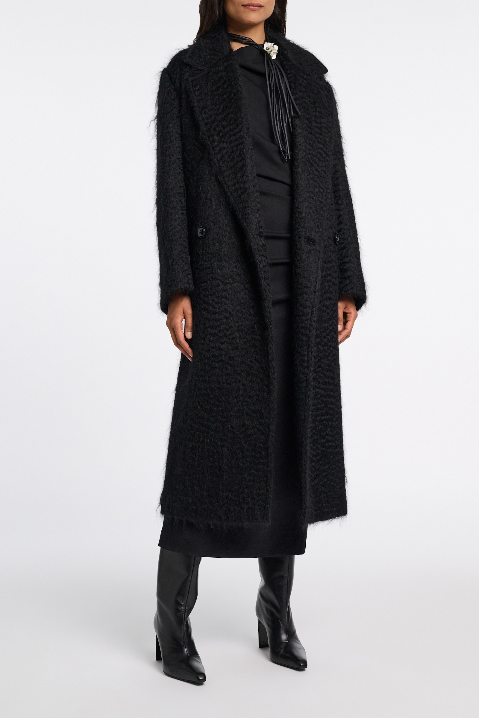 Dorothee Schumacher Classic wool-mohair coat black