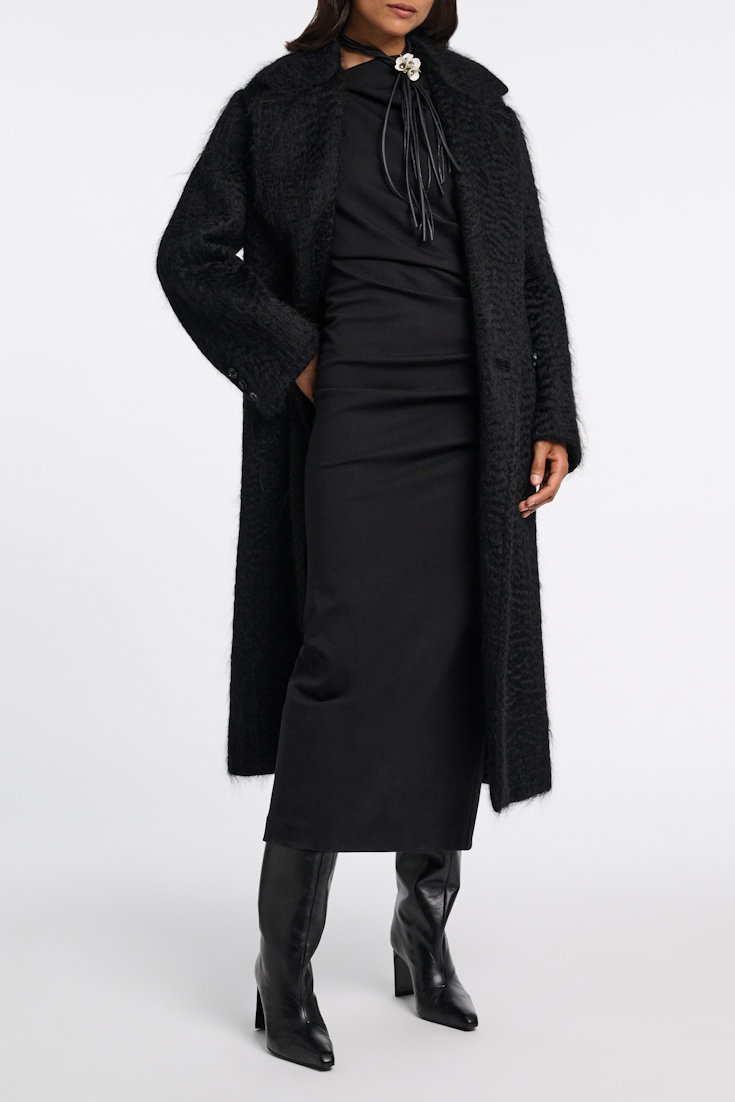 Dorothee Schumacher Classic wool-mohair coat black