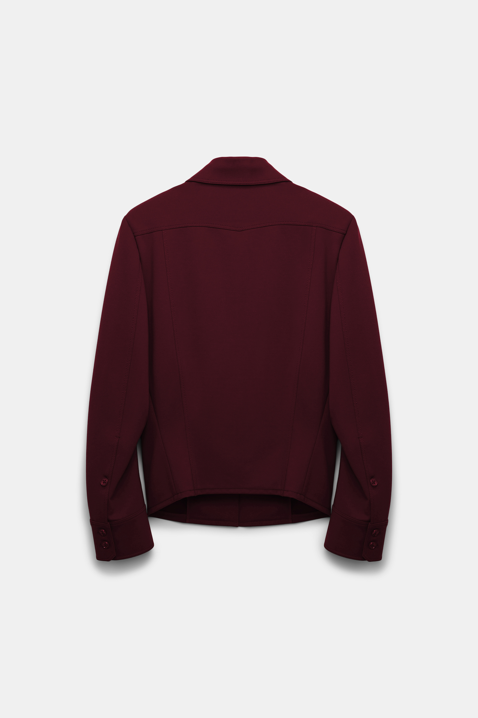 Dorothee Schumacher Getailortes Shirt aus Punto Milano dark burgundy