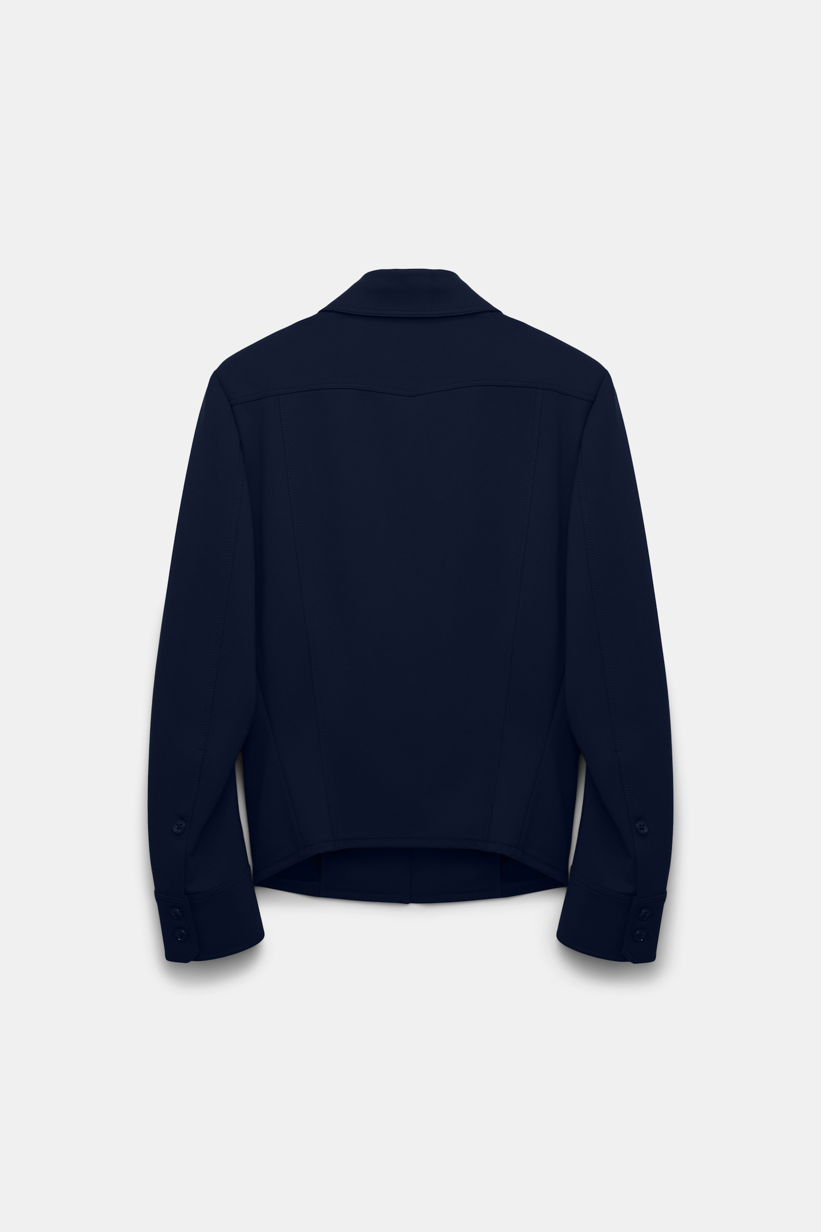 Dorothee Schumacher Getailortes Shirt aus Punto Milano dark navy