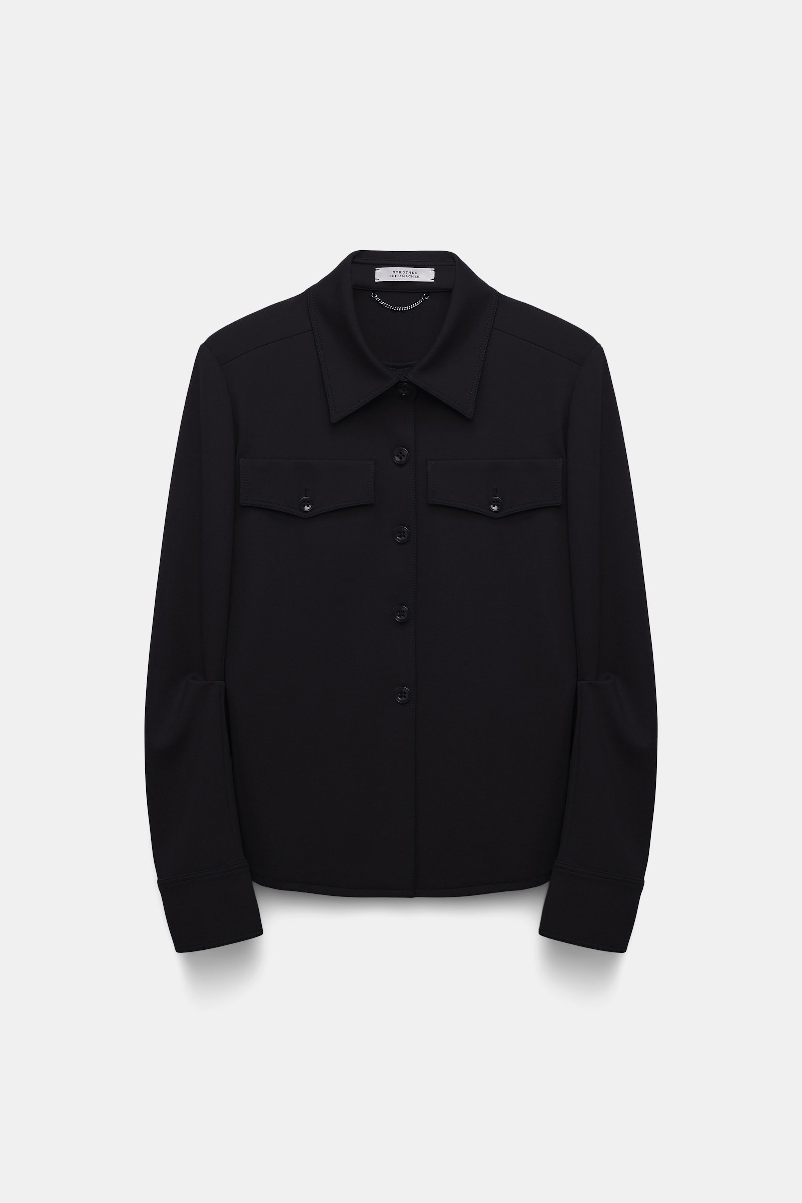 Dorothee Schumacher Tailored shirt-jacket in Punto Milano black