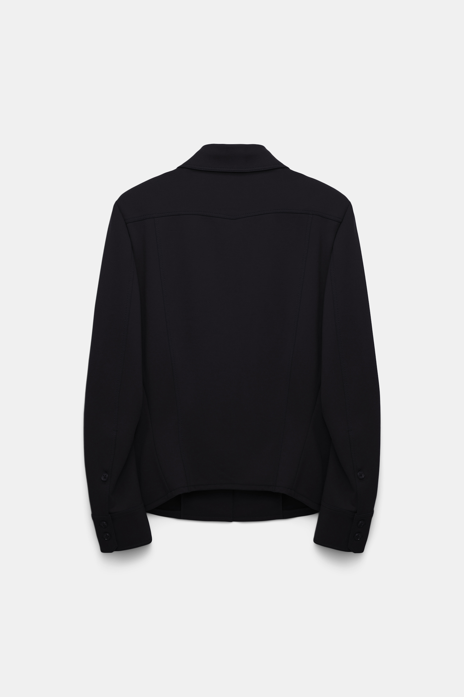 Dorothee Schumacher Tailored shirt-jacket in Punto Milano black