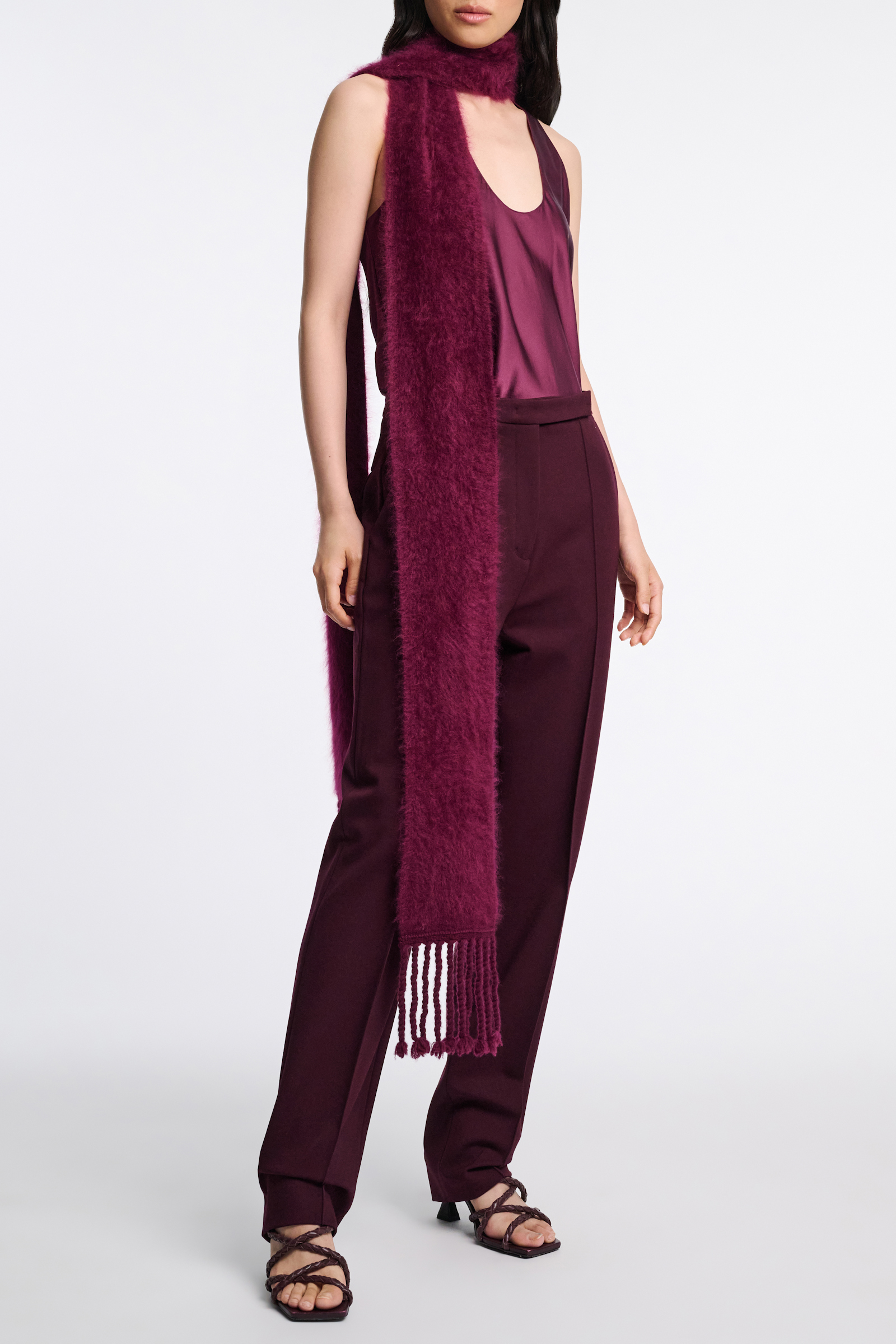 Dorothee Schumacher Lässige Hose aus Punto Milano dark burgundy