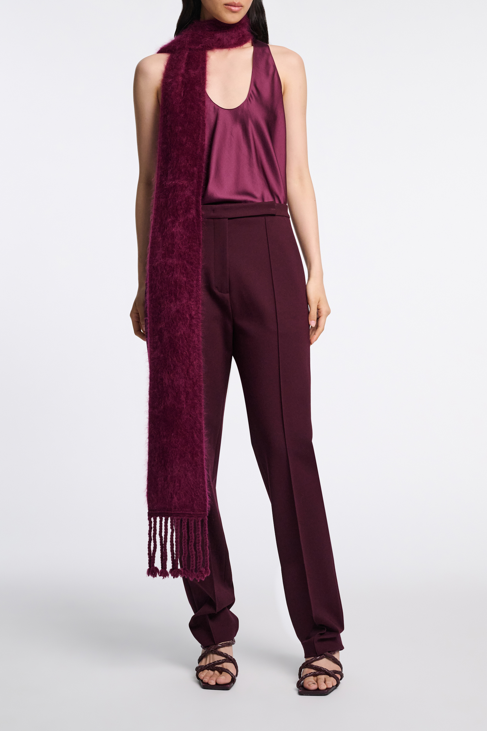 Dorothee Schumacher Lässige Hose aus Punto Milano dark burgundy