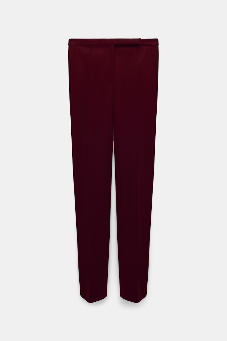 Dorothee Schumacher Lässige Hose aus Punto Milano dark burgundy